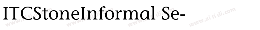 ITCStoneInformal Se字体转换